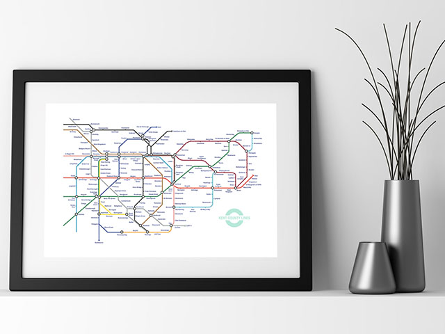 Kent Lines Underground map pastiche - Deal, Kent High Street